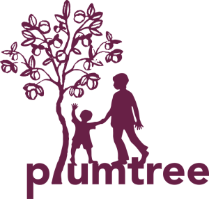 Plumtree logo-plum-sml adult & child interacting with a plumtree